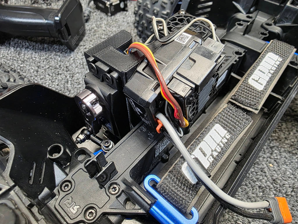 Full size servo mount 3D file for the Arrma Mini Kraton, printed example photo