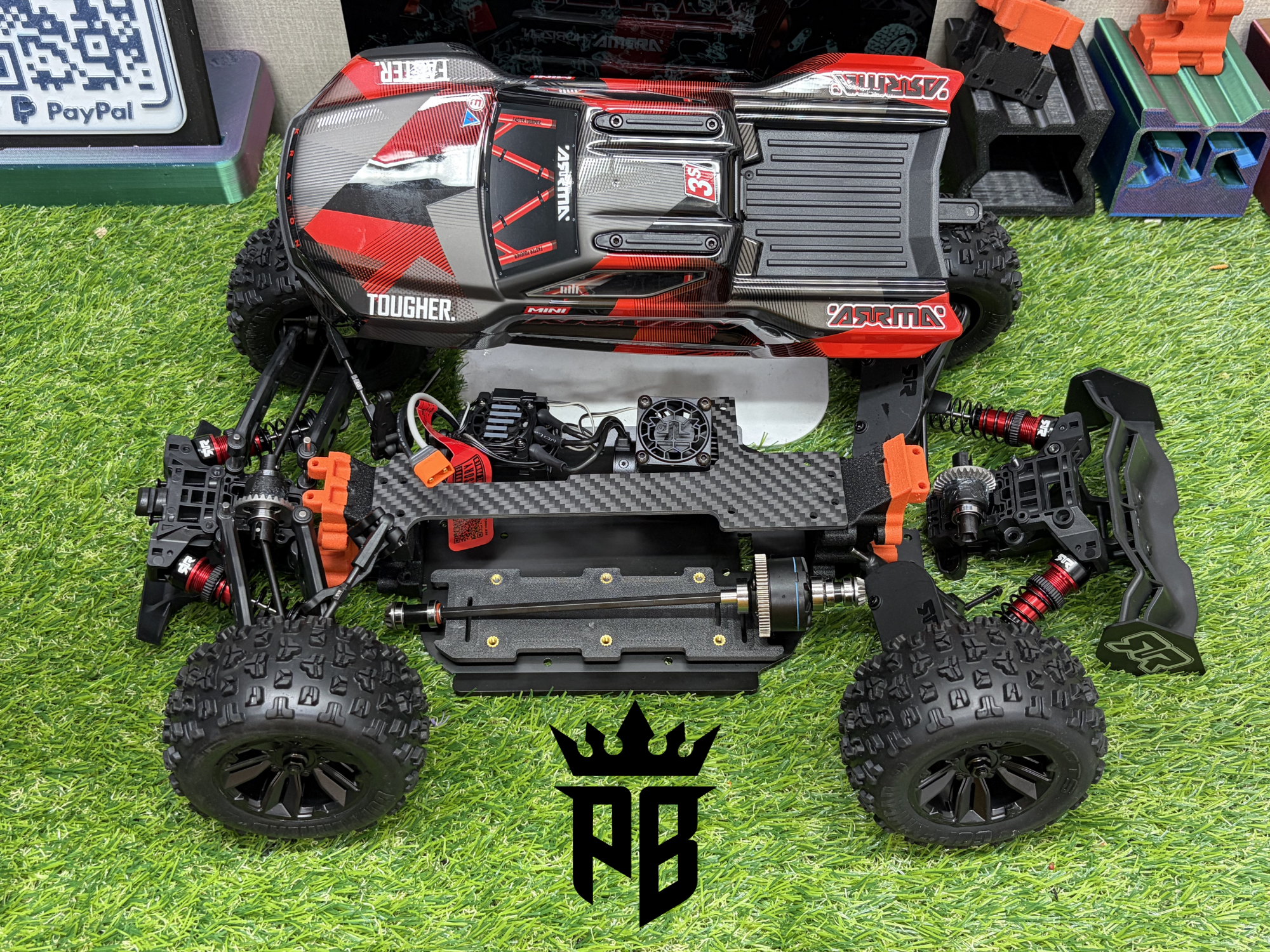Mini Kraton with Power Bee RC upgrade kit installed