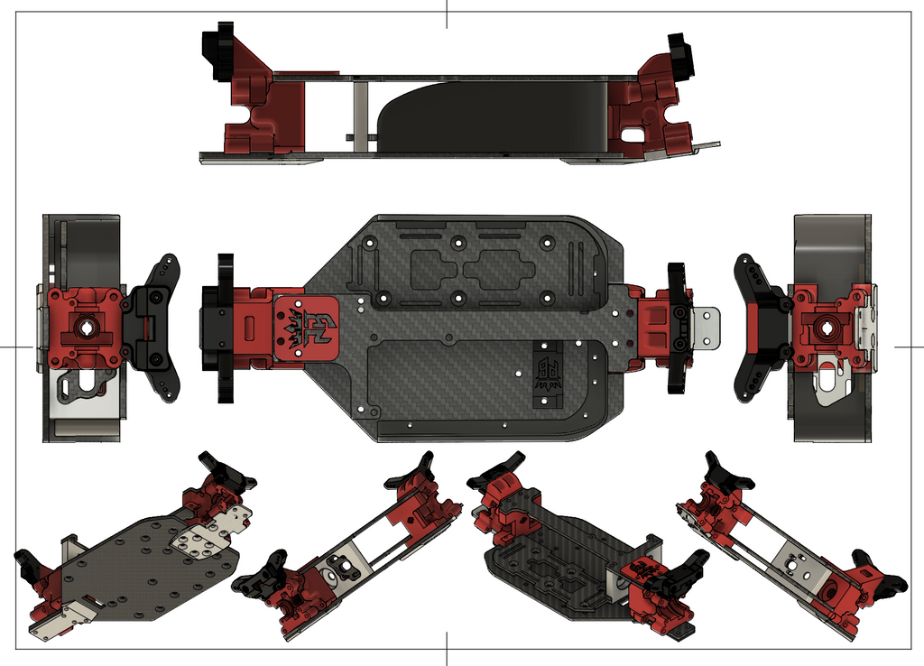 Carbon Fiber Mini Kraton Chassis Kit.
