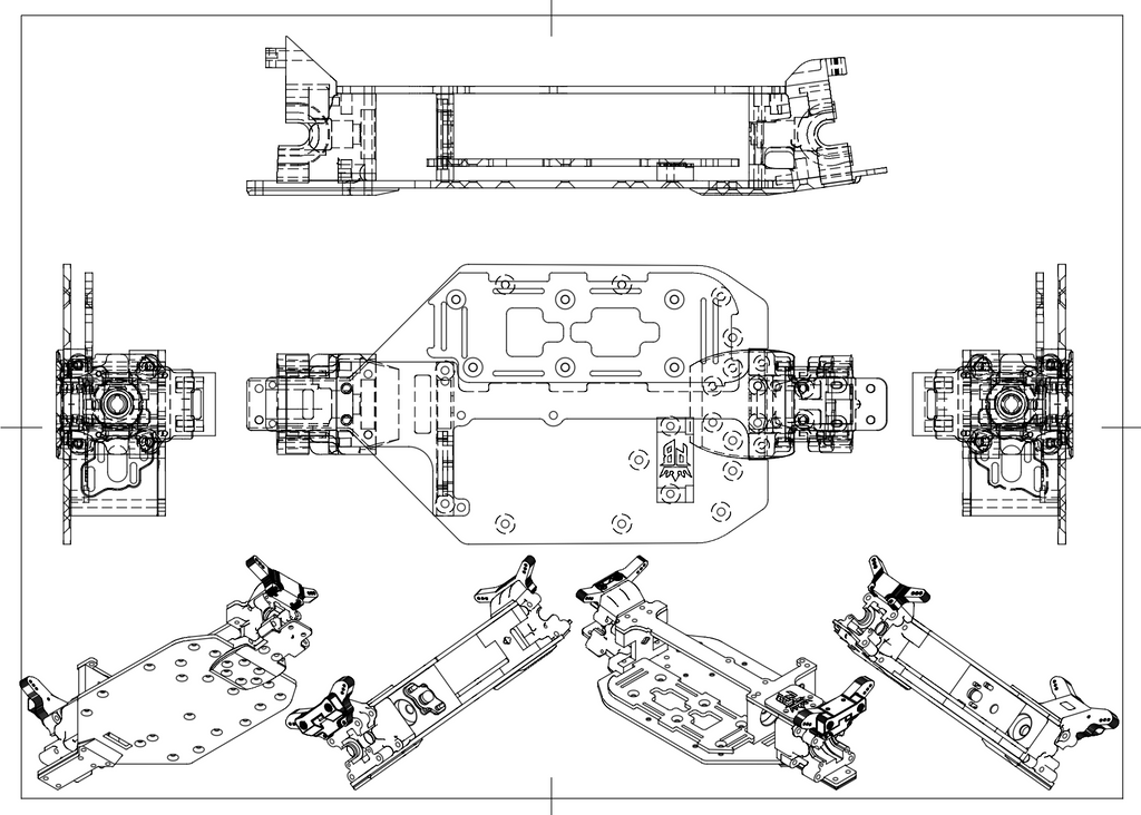 Carbon Fiber Mini Kraton Chassis Kit.