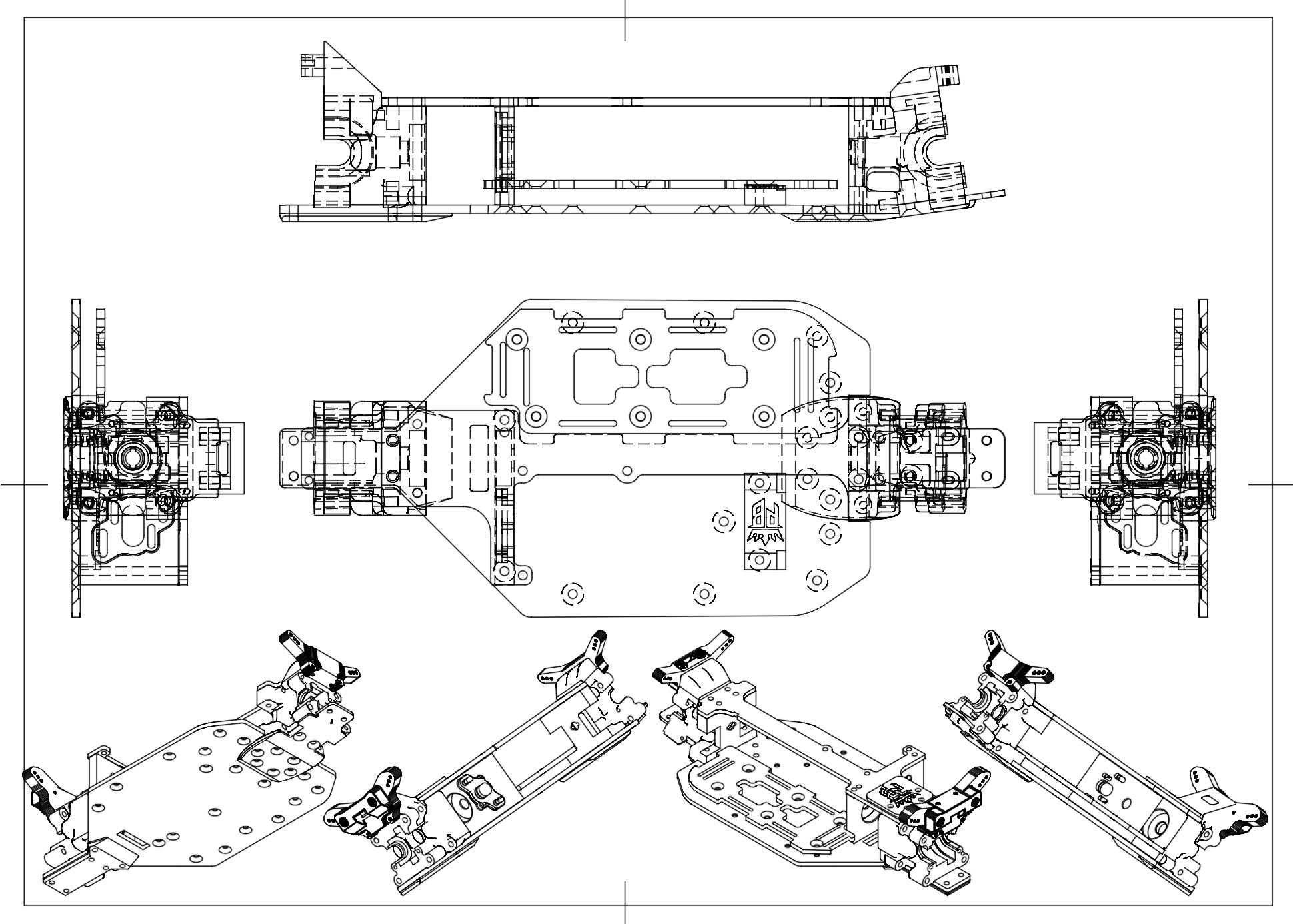 Carbon Fiber Mini Kraton Chassis Kit.