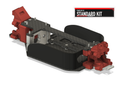 Carbon Fiber Mini Kraton Chassis Kit Standard Kit labeled parts image